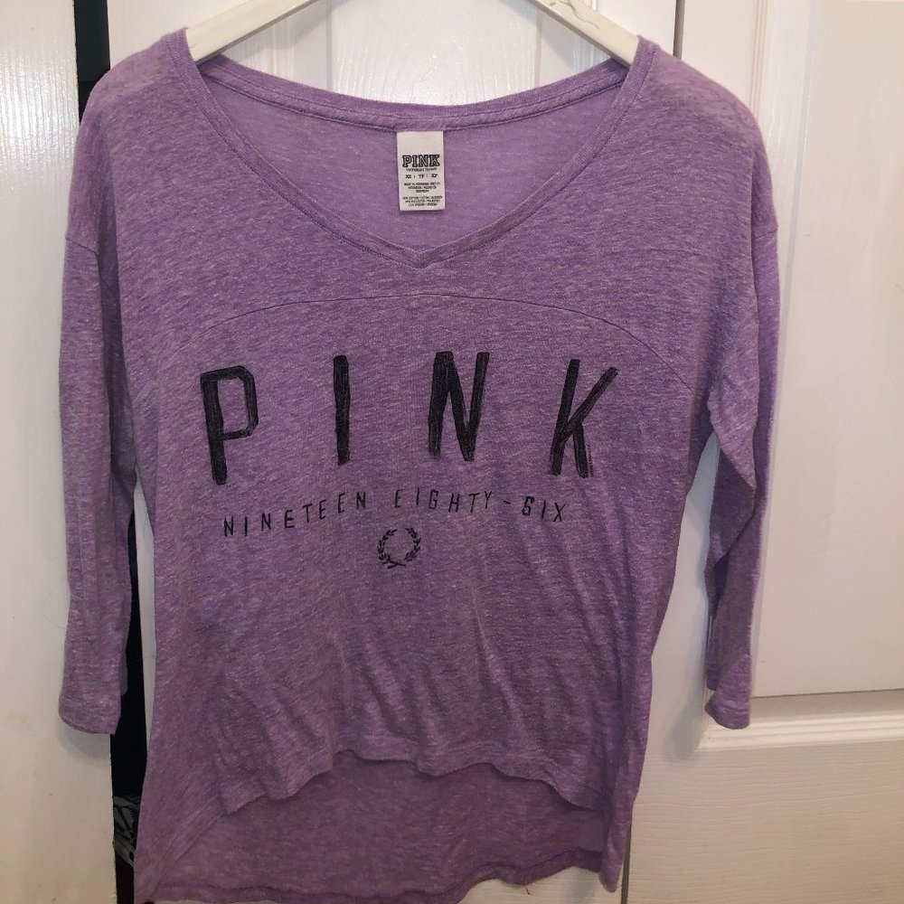3/4 Sleeve Lavender PINK Tee